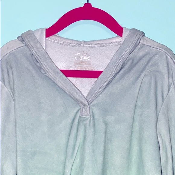 Justice ombré green Hoodie size 6/7 - Picture 2 of 5